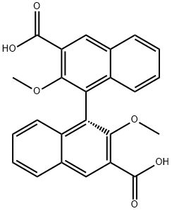 (aR)-2,2'-Dimethoxy-1,1'-binaphthalene-3,3'-dicarboxylic acid Struktur