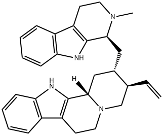 18,19-Didehydro-16-[(1S)-2,3,4,9-tetrahydro-2-methyl-1H-pyrido[3,4-b]indol-1-yl]-17-norcorynan Struktur