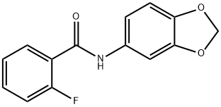 N-(1,3-benzodioxol-5-yl)-2-fluorobenzamide Struktur