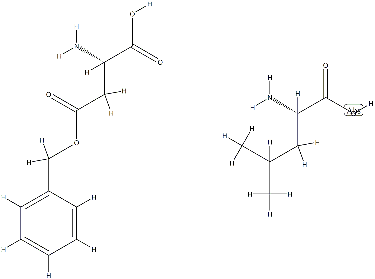 Poly(beta-benzyl-L-aspartate-co-L-leucine) Struktur