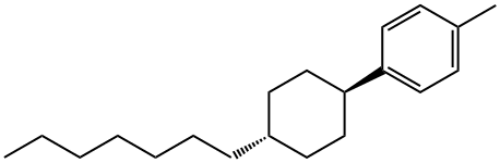 1-(trans-4-heptylcyclohexy1)-4-Methy1Benzene Struktur