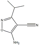 4-Isoxazolecarbonitrile,5-amino-3-(1-methylethyl)-(9CI) Struktur