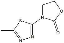 3-(5-methyl-1,3,4-thiadiazol-2-yl)-1,3-oxazolidin-2-one Struktur