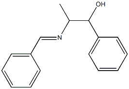 2-(benzylideneamino)-1-phenyl-1-propanol Struktur