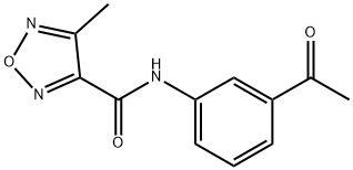 N-(3-acetylphenyl)-4-methyl-1,2,5-oxadiazole-3-carboxamide Struktur