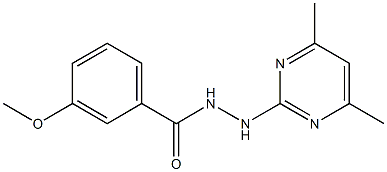 N'-(4,6-dimethyl-2-pyrimidinyl)-3-methoxybenzohydrazide Struktur