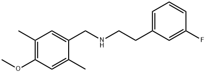 2-(3-fluorophenyl)-N-(4-methoxy-2,5-dimethylbenzyl)ethanamine Struktur