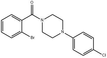 1-(2-bromobenzoyl)-4-(4-chlorophenyl)piperazine Struktur