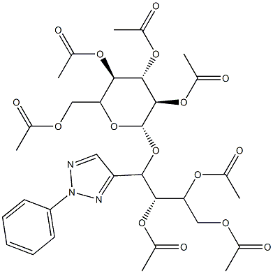 [2,3,4-Tris(acetyloxy)-1-(2-phenyl-2H-1,2,3-triazol-4-yl)butyl β-D-glucopyranoside]tetraacetate Struktur