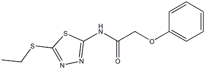 N-[5-(ethylsulfanyl)-1,3,4-thiadiazol-2-yl]-2-phenoxyacetamide Struktur