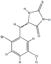 5-(2-bromo-5-hydroxybenzylidene)-2-thioxo-4-imidazolidinone Struktur