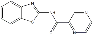 N-(1,3-benzothiazol-2-yl)-2-pyrazinecarboxamide Struktur