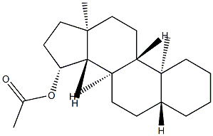 15β-Acetoxy-5α-androstane Struktur