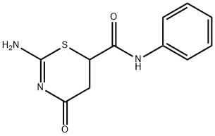 4H-1,3-Thiazine-6-carboxamide,2-amino-5,6-dihydro-4-oxo-N-phenyl-(9CI) Struktur