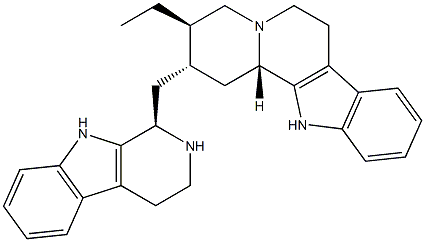 16-[(1R)-2,3,4,9-Tetrahydro-1H-pyrido[3,4-b]indol-1-yl]-17-norcorynan Struktur