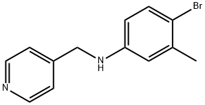 4-bromo-3-methyl-N-(pyridin-4-ylmethyl)aniline Struktur