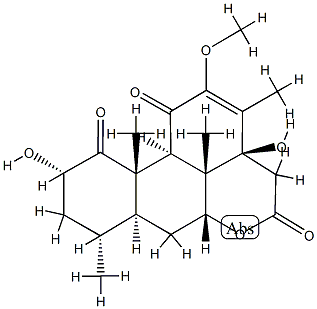 2α,14-Dihydroxy-12-methoxypicras-12-ene-1,11,16-trione Struktur