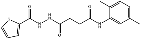 N-(2,5-dimethylphenyl)-4-oxo-4-[2-(2-thienylcarbonyl)hydrazino]butanamide Struktur