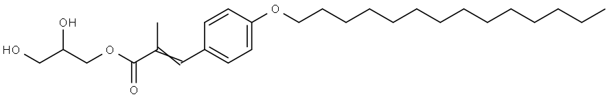 methyl-p-myristyloxycinnamic acid 1-monoglyceride Struktur