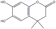 2H-1-Benzopyran-2-one,3,4-dihydro-6,7-dihydroxy-4,4-dimethyl-(9CI) Struktur