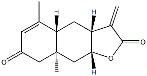 (3aR)-3,3aα,4,4aα,8,8a,9,9aα-Octahydro-5,8aβ-dimethyl-3-methylenenaphtho[2,3-b]furan-2,7-dione Struktur