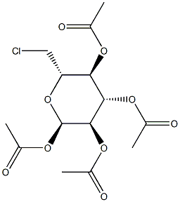 6-Chloro-6-deoxy-α-D-glucopyranose 1,2,3,4-tetraacetate Struktur