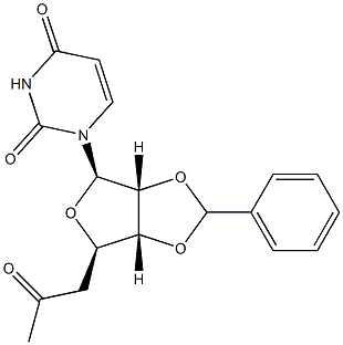 5'-Acetyl-2'-O,3'-O-benzylidene-5'-deoxyuridine Struktur