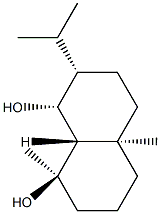 (1R,8aα)-Decahydro-1,4aβ-dimethyl-7β-isopropyl-1α,8β-naphthalenediol Struktur