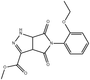 methyl 5-(2-ethoxyphenyl)-4,6-dioxo-1,3a,4,5,6,6a-hexahydropyrrolo[3,4-c]pyrazole-3-carboxylate Struktur