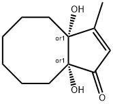 1H-Cyclopentacycloocten-1-one, 3a,4,5,6,7,8,9,9a-octahydro-3a,9a-dihydroxy-3-methyl-, (3aR,9aR)-rel- (9CI) Struktur