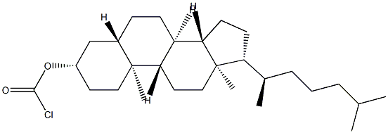 Chloridocarbonic acid 5α-cholestan-3β-yl ester Struktur