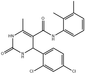 4-(2,4-dichlorophenyl)-N-(2,3-dimethylphenyl)-6-methyl-2-oxo-1,2,3,4-tetrahydropyrimidine-5-carboxamide Struktur