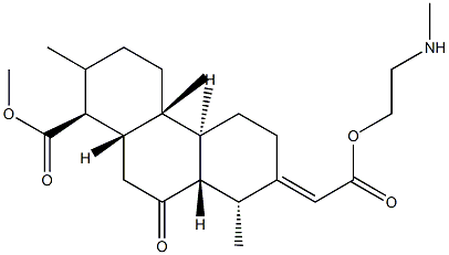 (13E)-7-Oxocass-13(15)-ene-16,19-dioic acid 16-[2-(methylamino)ethyl]19-methyl ester Struktur