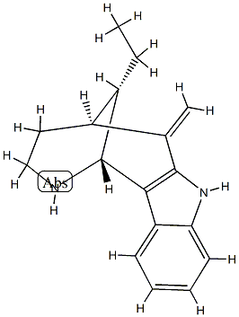 (1R,12S)-12-Ethyl-2,3,4,5,6,7-hexahydro-6-methylene-1β,5β-methano-1H-azocino[4,3-b]indole Struktur