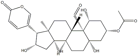 3β-Acetoxy-1β,5,14,16β-tetrahydroxy-19-oxo-5β-bufa-20,22-dienolide Struktur