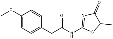 2-(4-methoxyphenyl)-N-(5-methyl-4-oxo-4,5-dihydro-1,3-thiazol-2-yl)acetamide Struktur