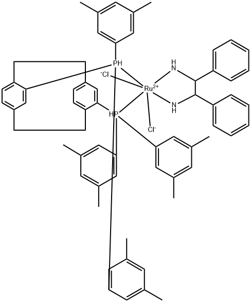 Dichloro[(S)-(+)-4,12-bis(di(3,5-xylyl)phosphino)-[2.2]-paracyclophane][(1R,2R)-(+)-1,2-diphenylethylenediamine]ruthenium(II), min. 95% Struktur