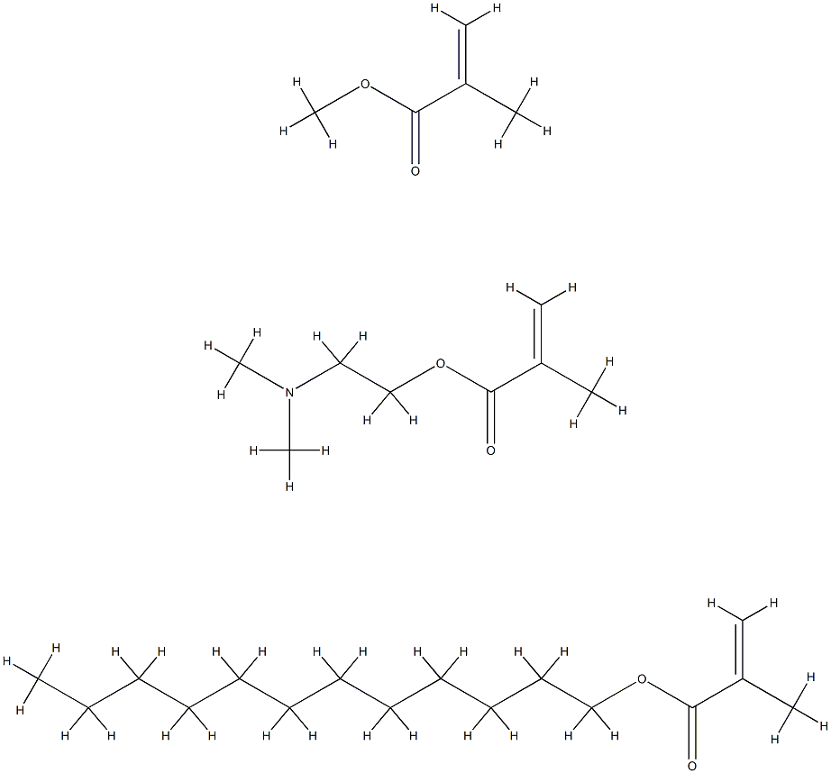 2-Propenoic acid, 2-methyl-, 2-(dimethylamino)ethyl ester, polymer with dodecyl 2-methyl-2-propenoate and methyl 2-methyl-2-propenoate Struktur