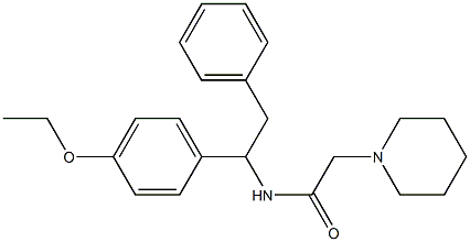 N-[α-(p-Ethoxyphenyl)phenethyl]-1-piperidineacetamide Struktur