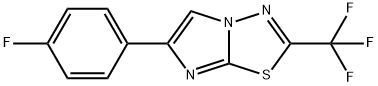 6-(4-fluorophenyl)-2-(trifluoromethyl)imidazo[2,1-b][1,3,4]thiadiazole Struktur