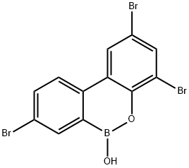 2,4,8-tribromo-dibenzo[c,e][1,2]oxaborinin-6-ol Struktur