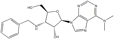 3'-Deoxy-N,N-dimethyl-3'-(benzylamino)adenosine Struktur