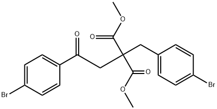 dimethyl 2-(4-bromobenzyl)-2-[2-(4-bromophenyl)-2-oxoethyl]malonate Struktur