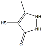 3H-Pyrazol-3-one,1,2-dihydro-4-mercapto-5-methyl-(9CI) Struktur