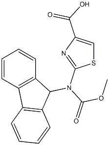 4-Thiazolecarboxylicacid,2-[[(9H-fluoren-9-ylmethoxy)carbonyl]amino]-(9CI) Struktur