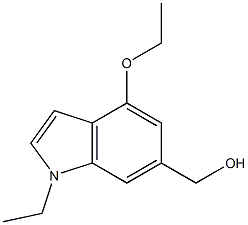 1H-Indole-6-methanol,4-ethoxy-1-ethyl-(9CI) Struktur