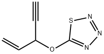 1,2,3,4-Thiatriazole,5-[(1-ethynyl-2-propenyl)oxy]-(9CI) Struktur