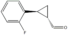 Cyclopropanecarboxaldehyde, 2-(2-fluorophenyl)-, (1R,2R)-rel- (9CI) Struktur