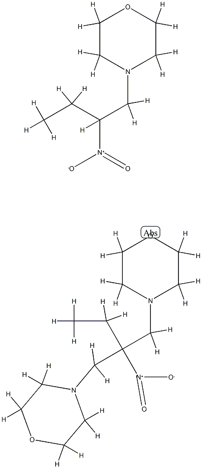 4-(2-Nitrobutyl)morpholine - 4,4'-(2-ethyl-nitrotrimethylene)dimorpholine mixture Struktur