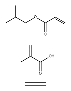 2-Propenoic acid, 2-methyl-, polymer with ethene and 2-methylpropyl 2-propenoate Struktur